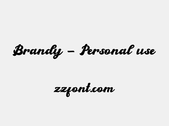 Brandy - Personal use
