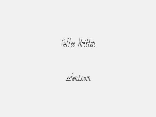 Coffee Written
