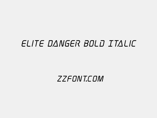 Elite Danger Bold Italic