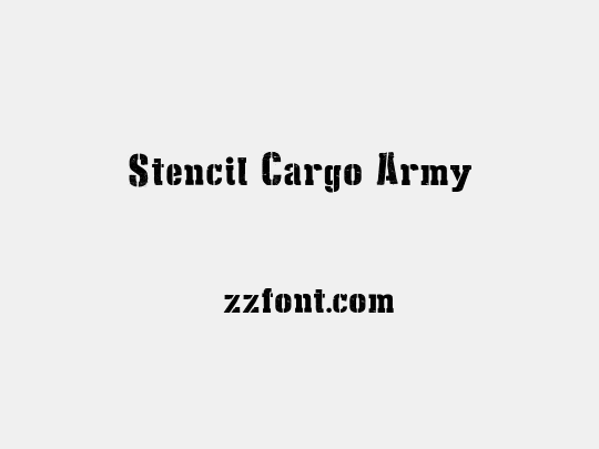 Stencil Cargo Army