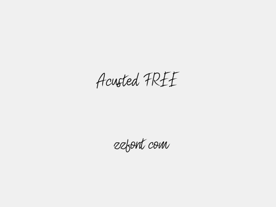 Acusted FREE