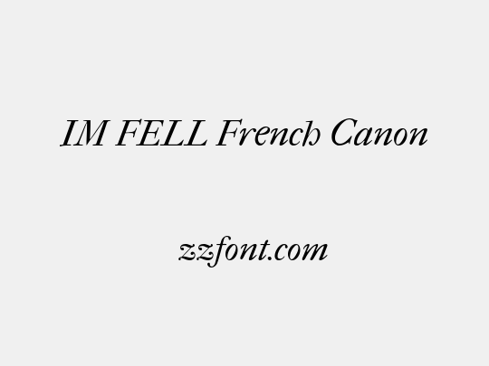 IM FELL French Canon