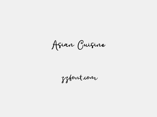 Asian Cuisine