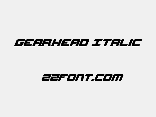 Gearhead Italic