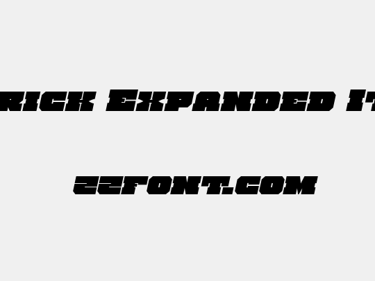 Kittrick Expanded Italic