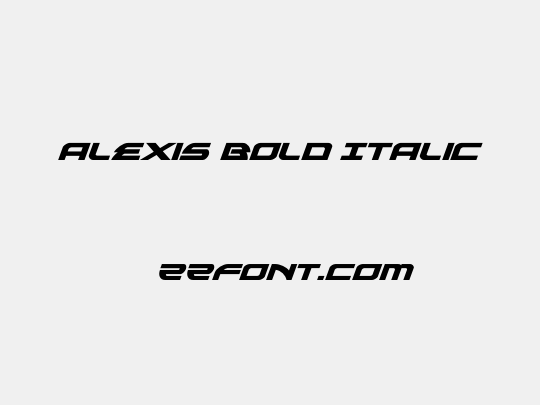 Alexis Bold Italic