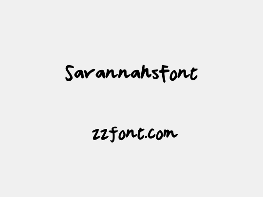 SavannahsFont