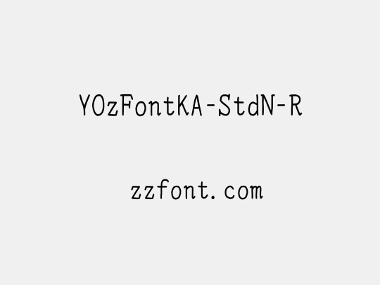 YOzFontKA-StdN-R