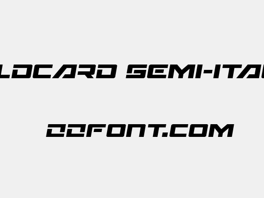 Wildcard Semi-Italic