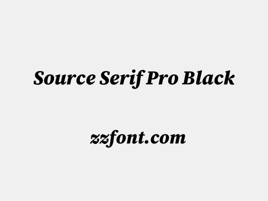 Source Serif Pro Black