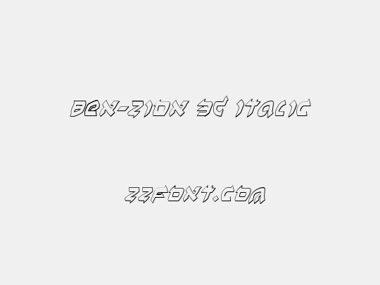 Ben-Zion 3D Italic