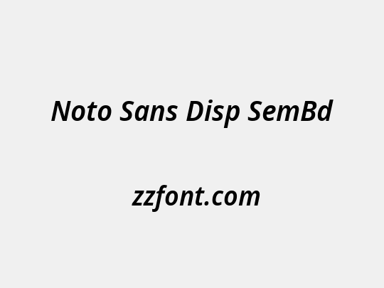 Noto Sans Disp SemBd
