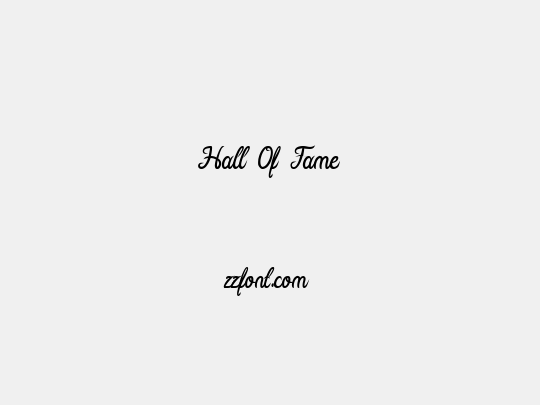 Hall Of Fame