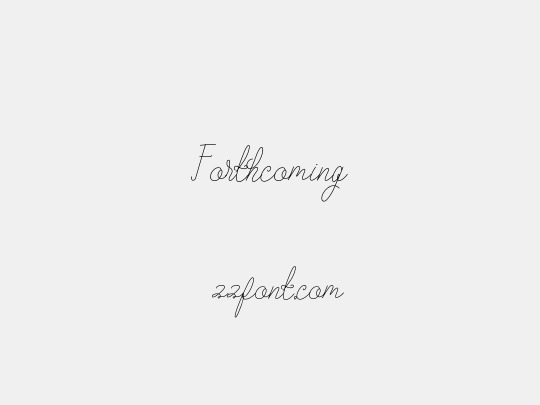 Forthcoming