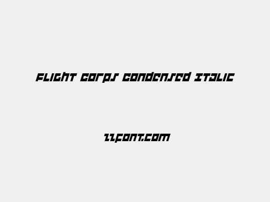 Flight Corps Condensed Italic