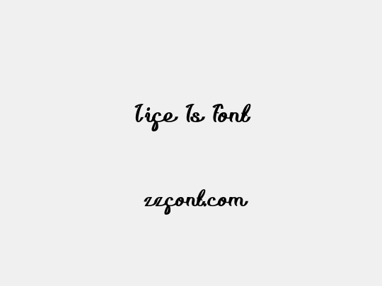 Life Is Font