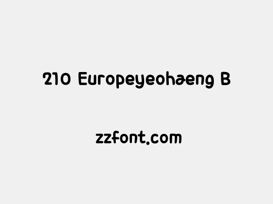210 Europeyeohaeng B