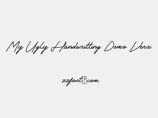 My Ugly Handwritting Demo Versi