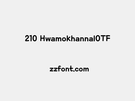 210 HwamokhannalOTF