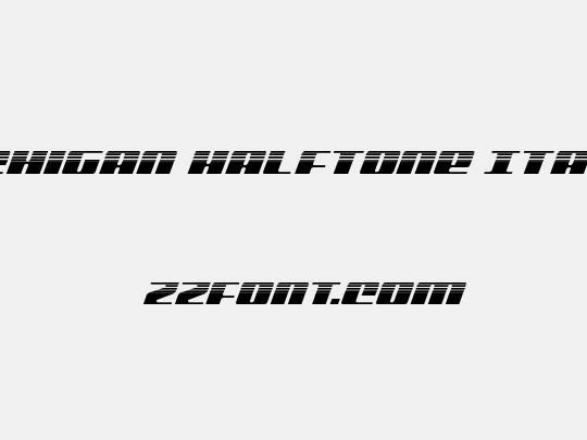 Michigan Halftone Italic