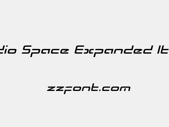 Radio Space Expanded Italic