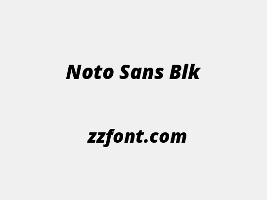 Noto Sans Blk