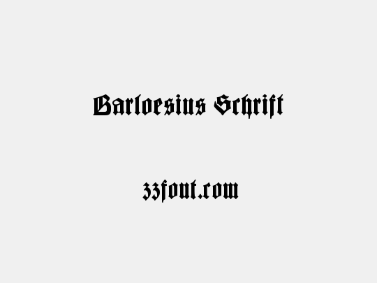Barloesius Schrift