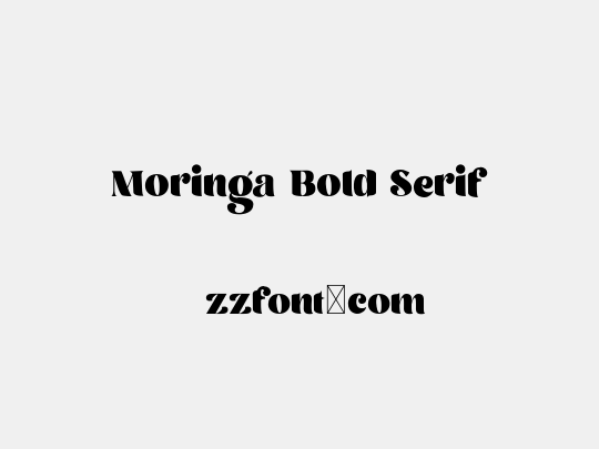 Moringa Bold Serif