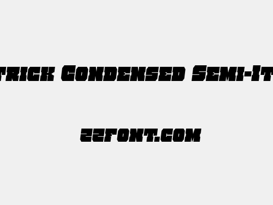 Kittrick Condensed Semi-Italic