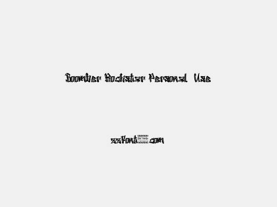Boomber Rockstar Personal  Use