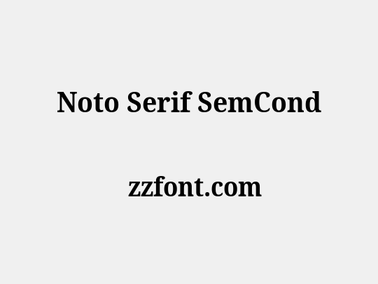 Noto Serif SemCond