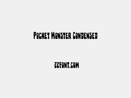 Pocket Monster Condensed