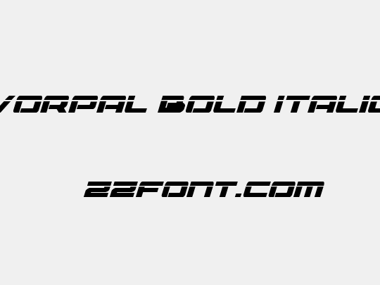 Vorpal Bold Italic