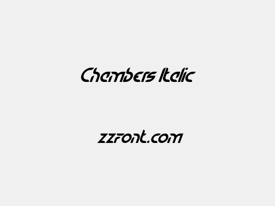 Chambers Italic