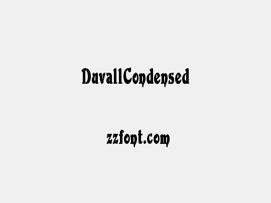 DuvallCondensed