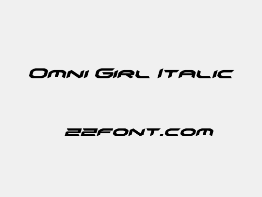 Omni Girl Italic
