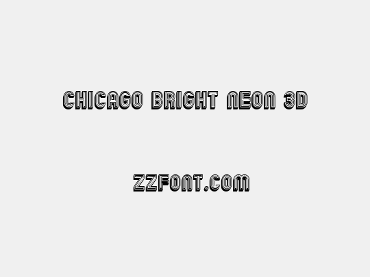 Chicago Bright Neon 3D