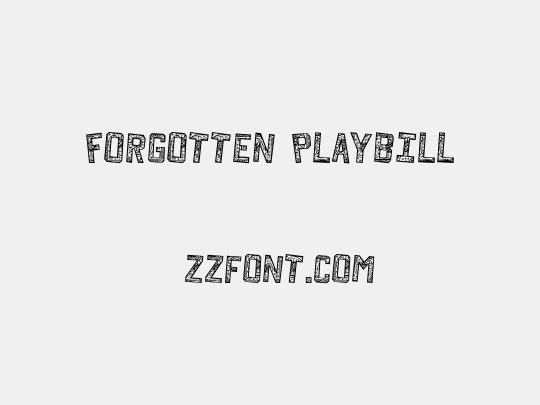 Forgotten Playbill