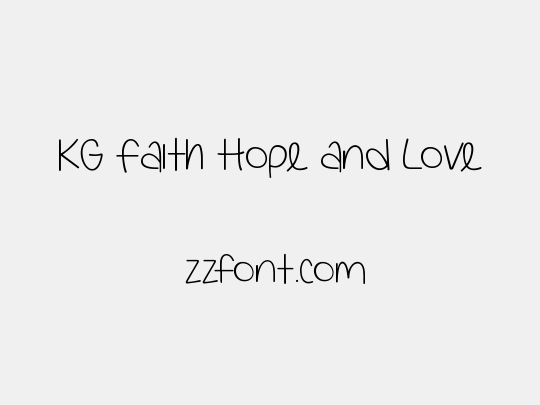 KG Faith Hope and Love