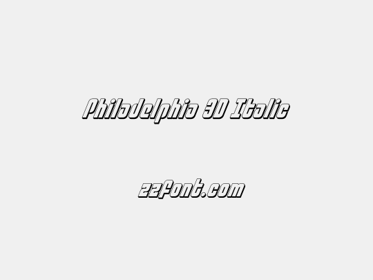Philadelphia 3D Italic