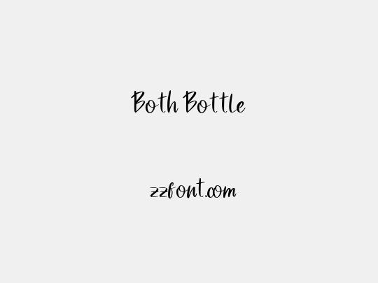Both Bottle