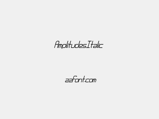 AmplitudesItalic