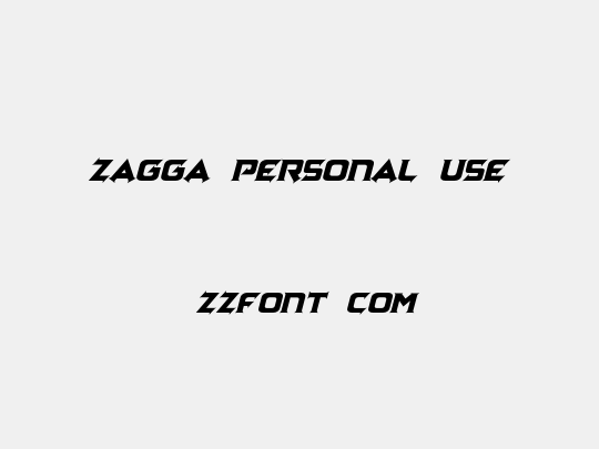 Zagga Personal Use