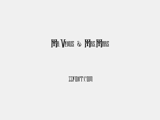Mr.Venus & Mrs.Mars