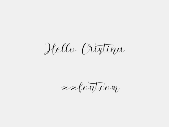 Hello Cristina