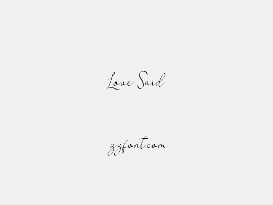 Love Said