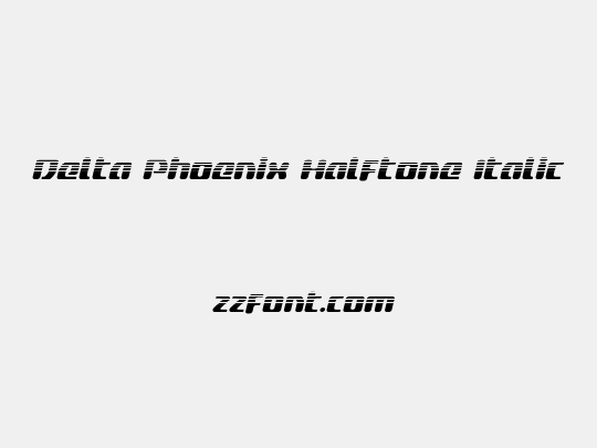 Delta Phoenix Halftone Italic