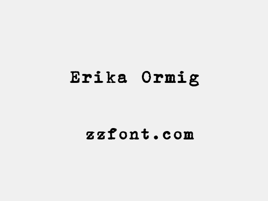 Erika Ormig