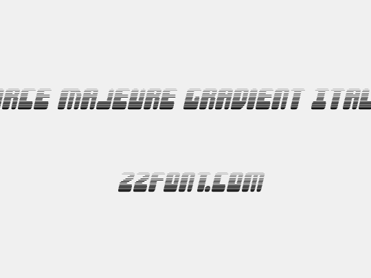 Force Majeure Gradient Italic