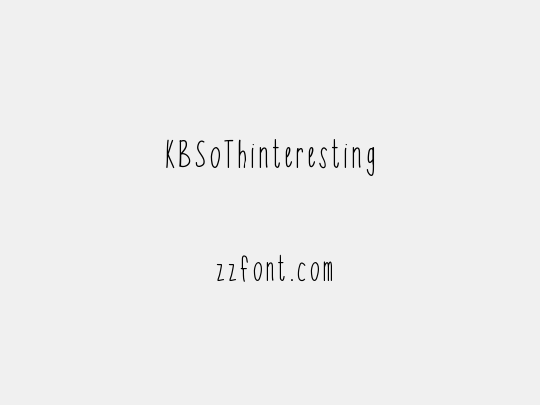 KBSoThinteresting